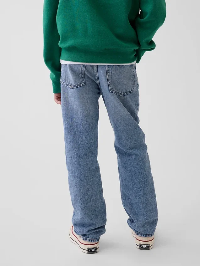 Jeans da bambino dal taglio dritto e morbido