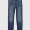 Jeans da bambino dal taglio dritto e morbido