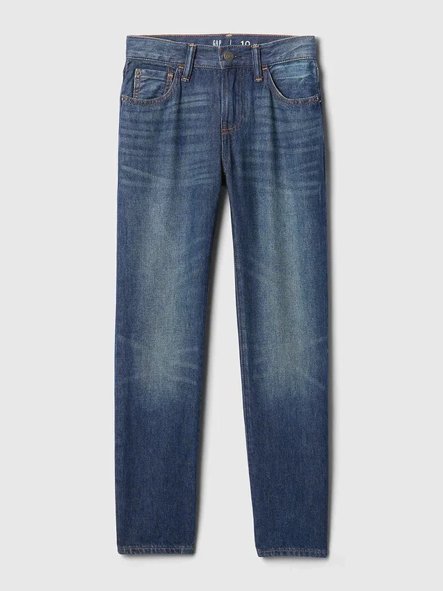 Jeans da bambino dal taglio dritto e morbido
