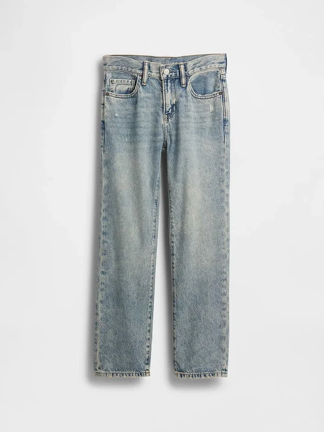 Jeans da bambino dal taglio dritto e morbido