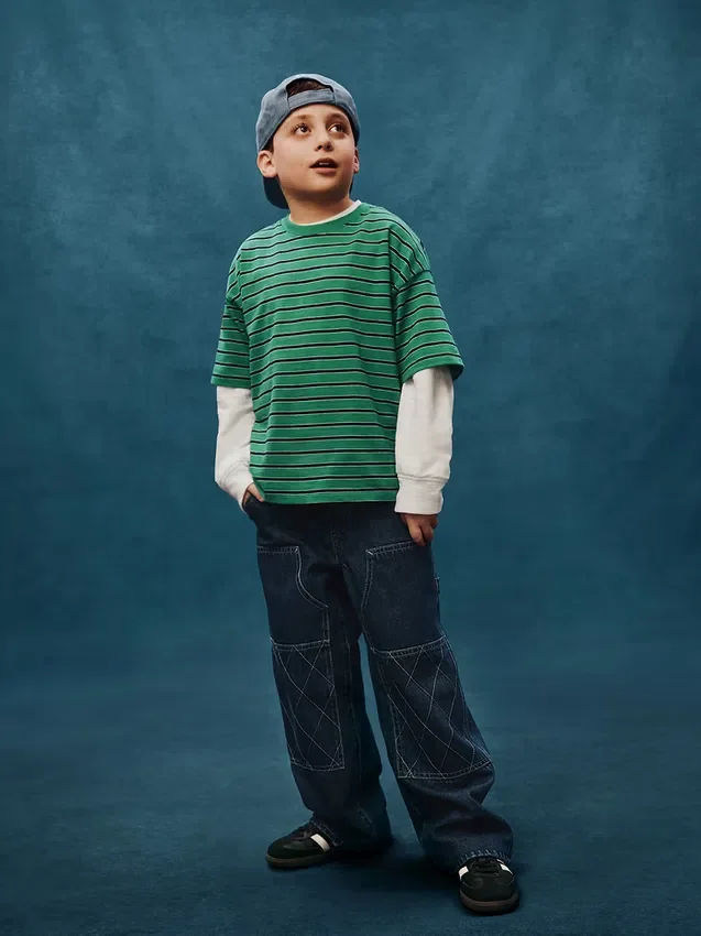 Jeans da bambino larghi stile carpentiere