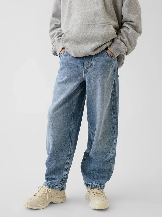 Jeans da bambino ultrasoft, larghi e affusolati