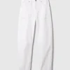 Jeans da carpentiere a vita alta e gamba larga
