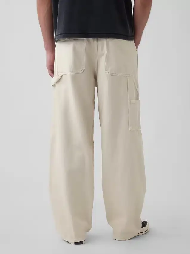 Jeans da carpentiere extra larghi con doppio rinforzo sulle ginocchia