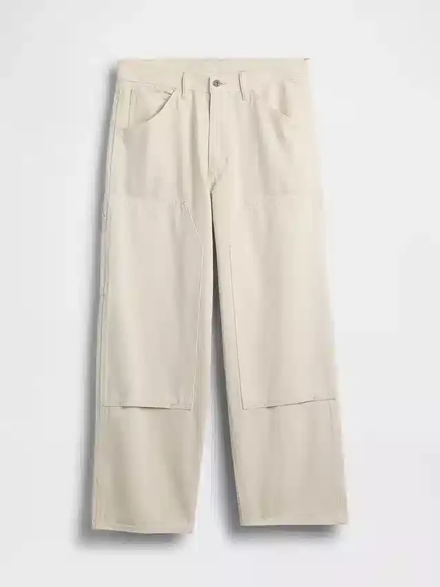 Jeans da carpentiere extra larghi con doppio rinforzo sulle ginocchia