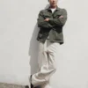 Jeans da carpentiere extra larghi con doppio rinforzo sulle ginocchia