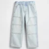 Jeans da carpentiere larghi a vita elastica per neonato & bebè