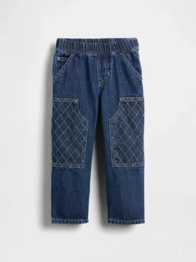 Jeans da carpentiere larghi a vita elastica per neonato & bebè