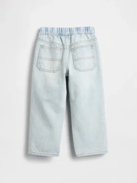 Jeans da carpentiere larghi a vita elastica per neonato & bebè