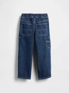 Jeans da carpentiere larghi a vita elastica per neonato & bebè