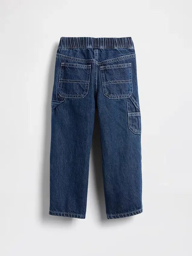 Jeans da carpentiere larghi a vita elastica per neonato & bebè