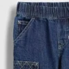 Jeans da carpentiere larghi a vita elastica per neonato & bebè