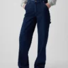 Jeans da carpentiere larghi a vita media in stile anni ’90