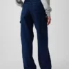 Jeans da carpentiere larghi a vita media in stile anni ’90