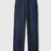 Jeans da carpentiere larghi a vita media in stile anni ’90