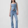 Jeans da marinaio a vita bassa, lunghi e slim
