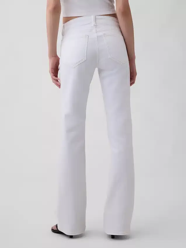 Jeans da marinaio a vita bassa, lunghi e slim