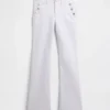 Jeans da marinaio a vita bassa, lunghi e slim