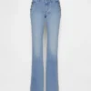 Jeans da marinaio a vita bassa, lunghi e slim