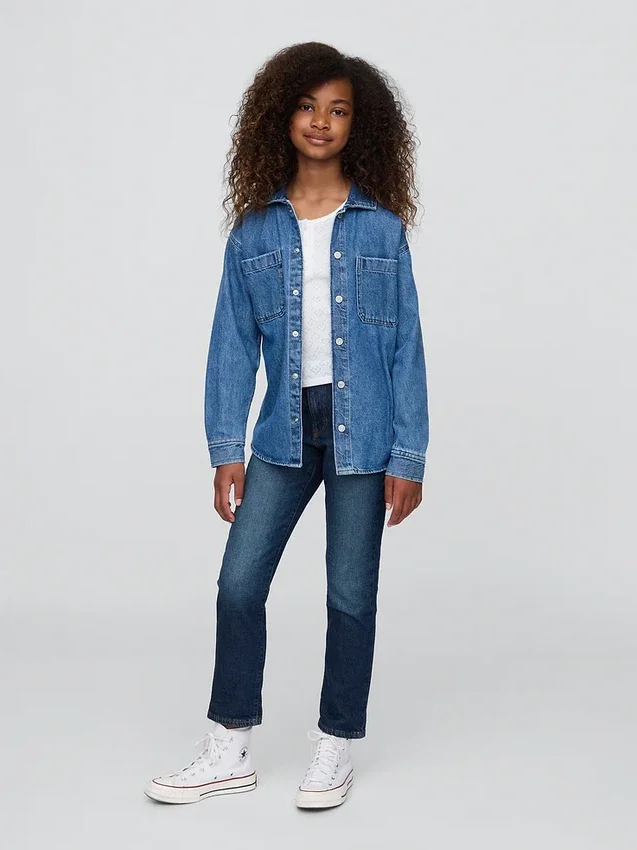Jeans da ragazza a vita media