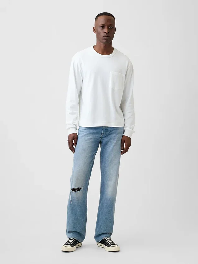 Jeans dritti dal taglio morbido