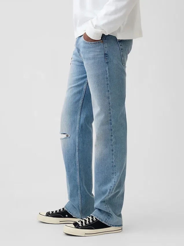 Jeans dritti dal taglio morbido