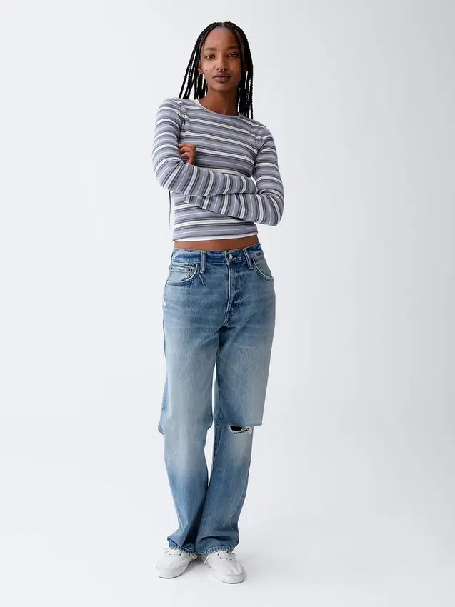 Jeans dritti dal taglio morbido