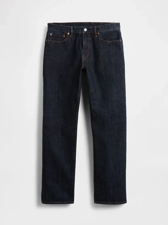 Jeans dritti dal taglio morbido e dal tessuto pesante