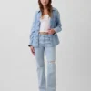 Jeans dritti dal taglio rilassato a vita media