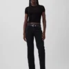 Jeans dritti dal taglio rilassato a vita media