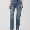 Jeans dritti dal taglio rilassato a vita media