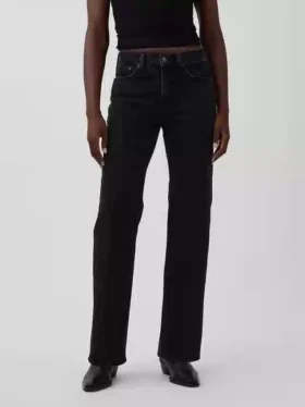 Jeans dritti dal taglio rilassato a vita media
