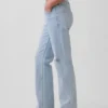 Jeans dritti dal taglio rilassato a vita media