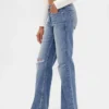 Jeans dritti dal taglio rilassato a vita media