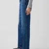 Jeans dritti dal taglio rilassato a vita media