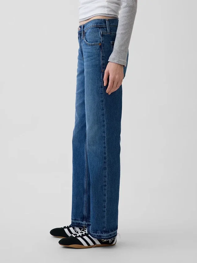 Jeans dritti dal taglio rilassato a vita media