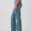 Jeans dritti dal taglio rilassato a vita media