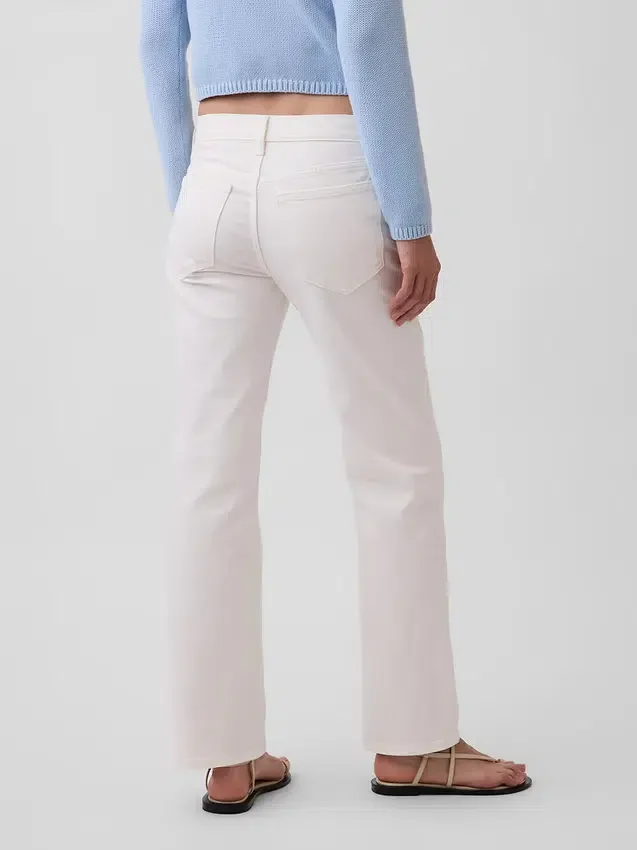 Jeans dritti dal taglio rilassato a vita media