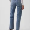 Jeans dritti dal taglio rilassato a vita media