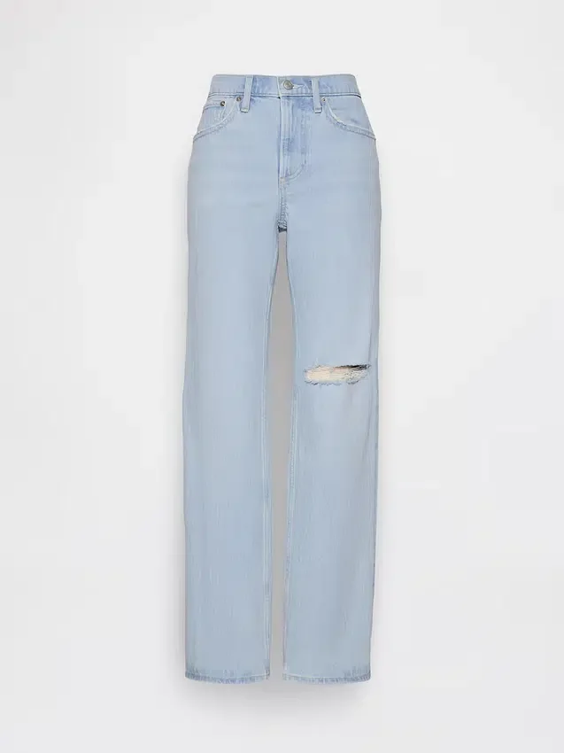 Jeans dritti dal taglio rilassato a vita media