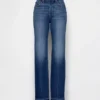 Jeans dritti dal taglio rilassato a vita media