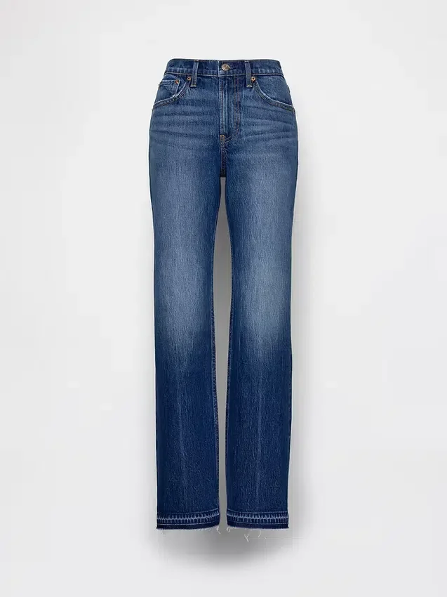 Jeans dritti dal taglio rilassato a vita media