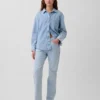 Jeans dritti dal taglio rilassato a vita media