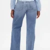 Jeans dritti dal taglio rilassato a vita media
