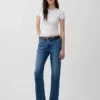 Jeans dritti dal taglio rilassato a vita media