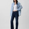 Jeans dritti dal taglio rilassato a vita media