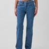 Jeans dritti dal taglio rilassato, con ricami e vita media