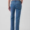 Jeans dritti dal taglio rilassato, con ricami e vita media