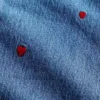 Jeans dritti dal taglio rilassato, con ricami e vita media