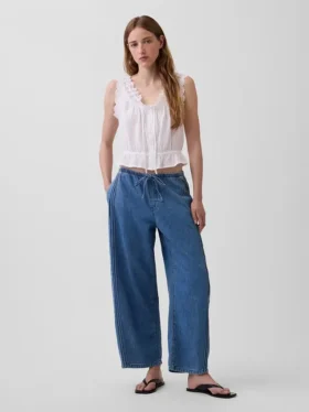 Jeans Easy Barrel a vita media ultra morbidi